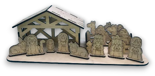 Kerststal hout