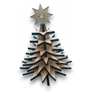 Kerstboompje van hout