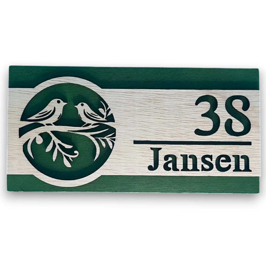 Naambord voor de voordeur