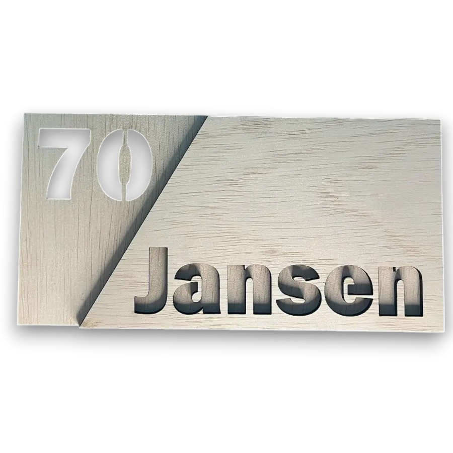 Naambord voor de voordeur