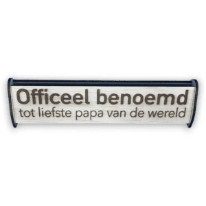 Naambordje voor op het bureau, voor de liefste pappa