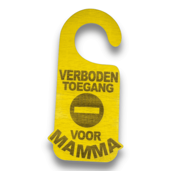 Deurhanger: Verboden voor Mamma - Afbeelding 2