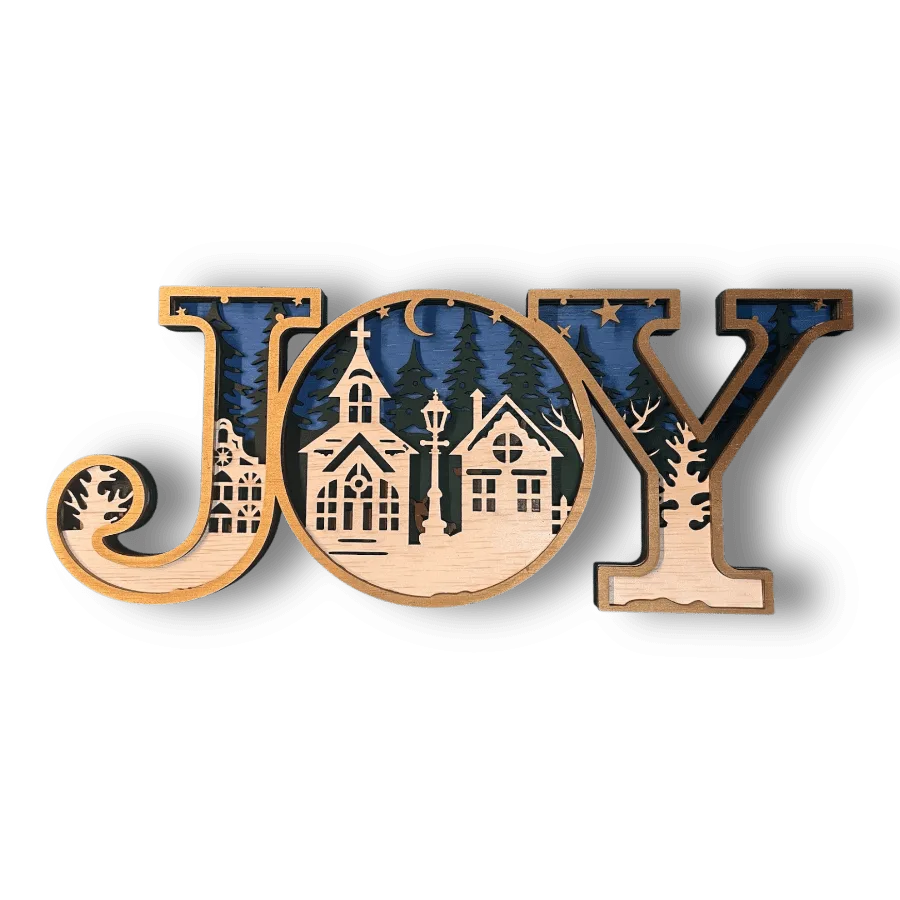 Kerst ornament 'JOY' - Afbeelding 4