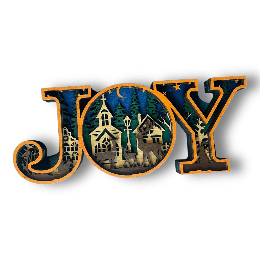 Kerst ornament 'JOY' - Afbeelding 2