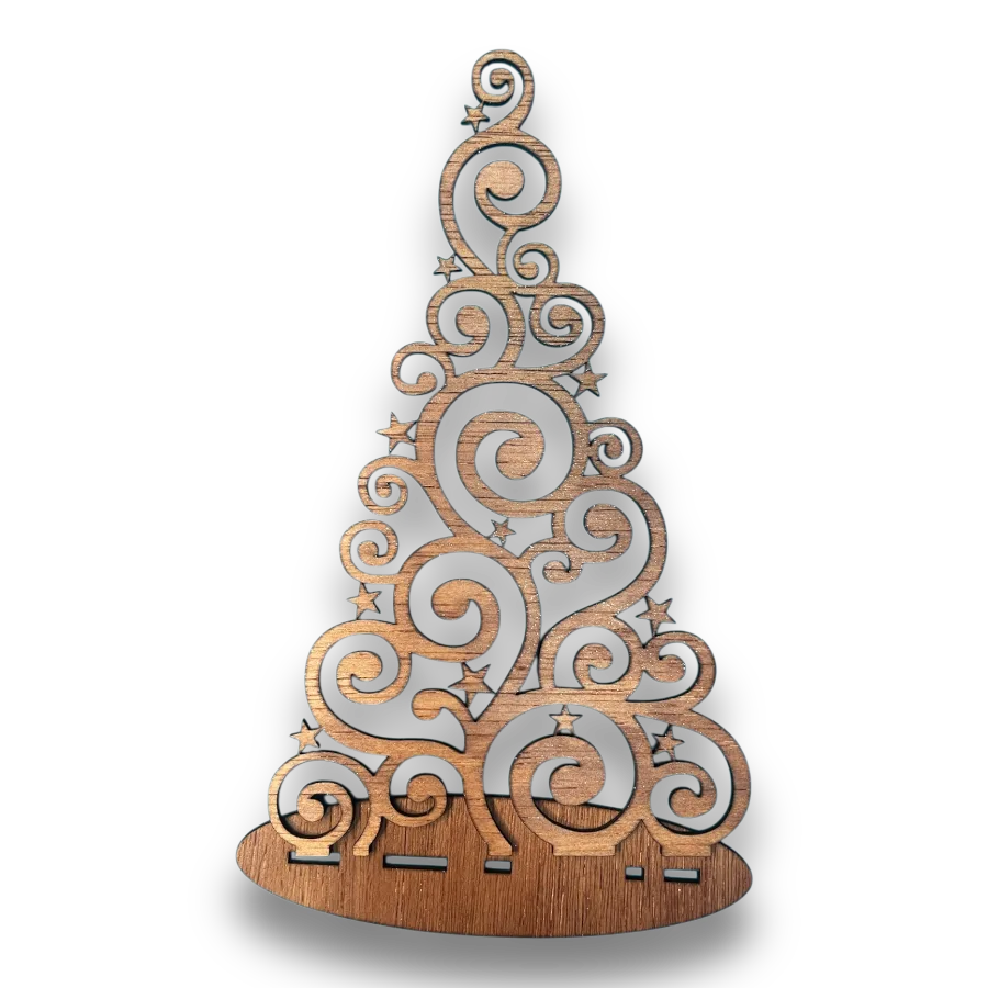 Kerstboom uit hout gesneden - Afbeelding 5