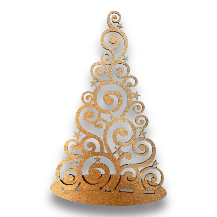 Kerstboom uit hout gesneden - Afbeelding 4