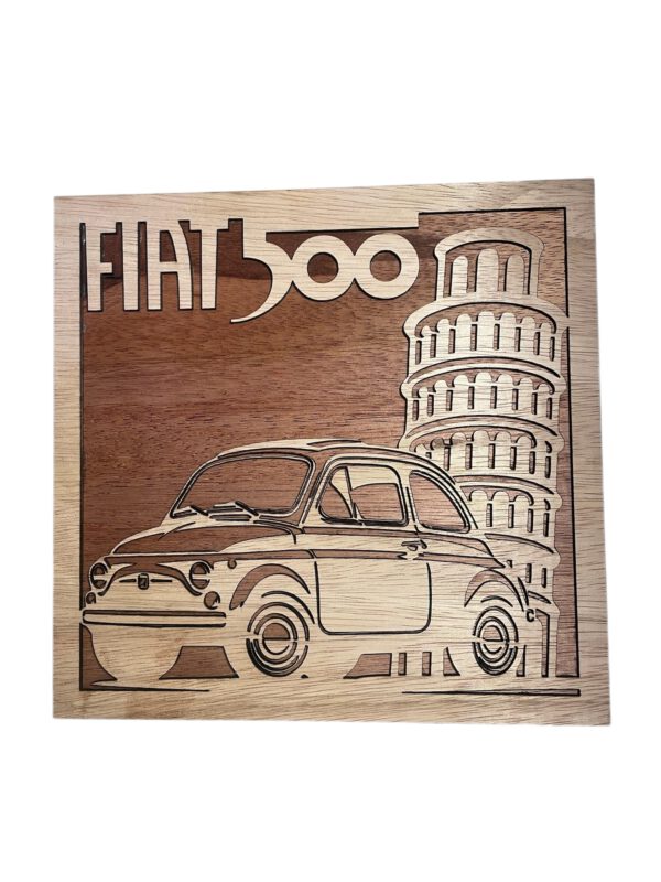 Schilderij van de Fiat 500