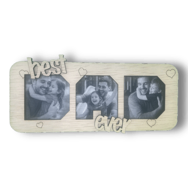 Fotolijstje: Liefste/Stoerste/Super papa, Best dad ever/Super dad (Vaderdag) - Afbeelding 2