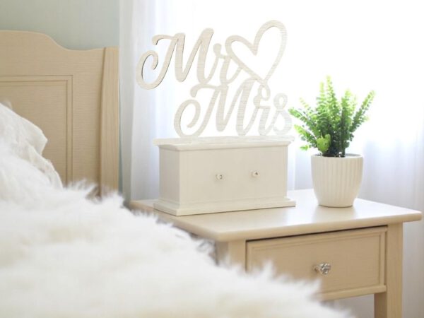 Houten topper Mr & Mrs - Afbeelding 3