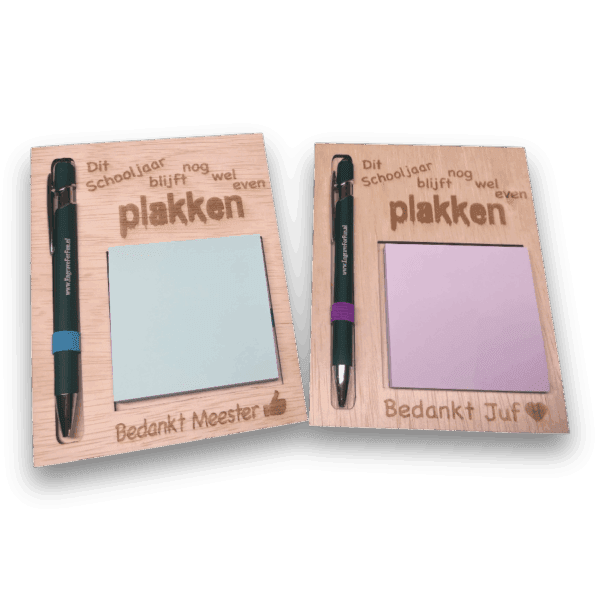 Houten Post-it notes voor de juf of meester - Afbeelding 2