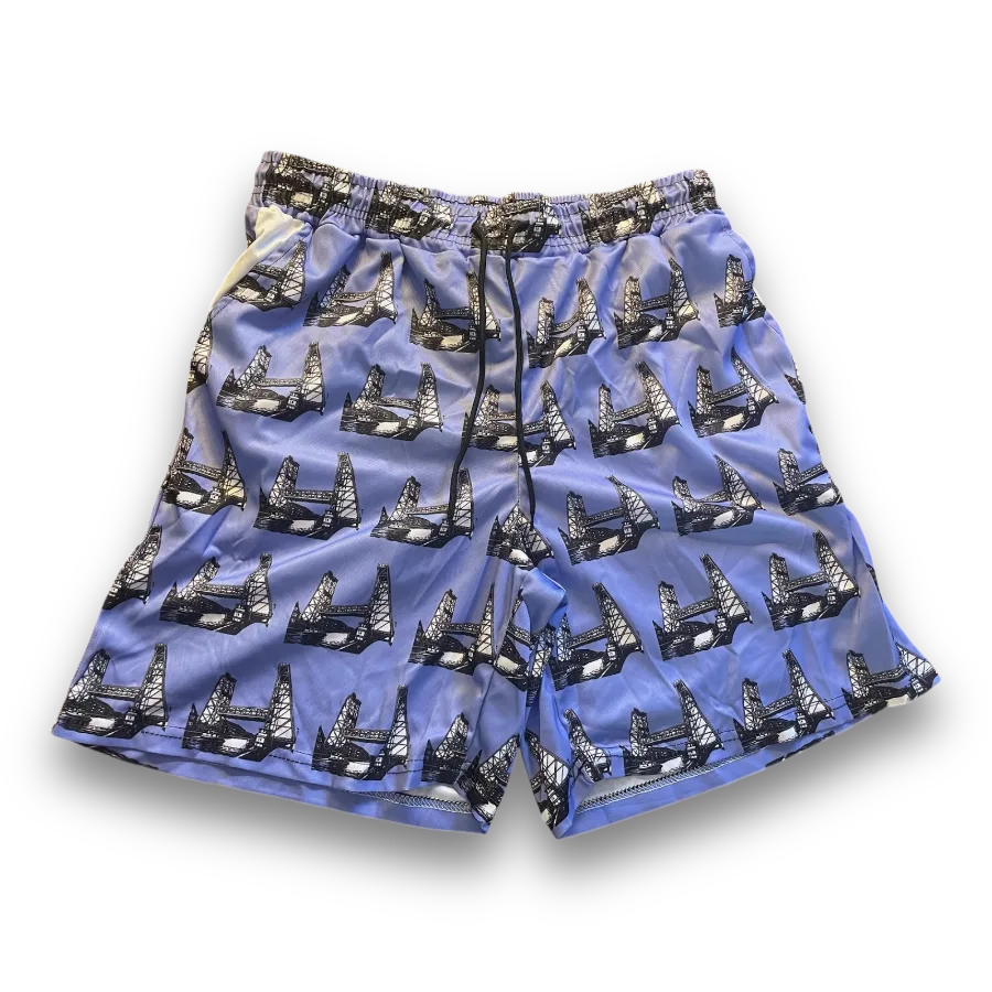 Leuke short met een all over print van de hefbrug - Afbeelding 2