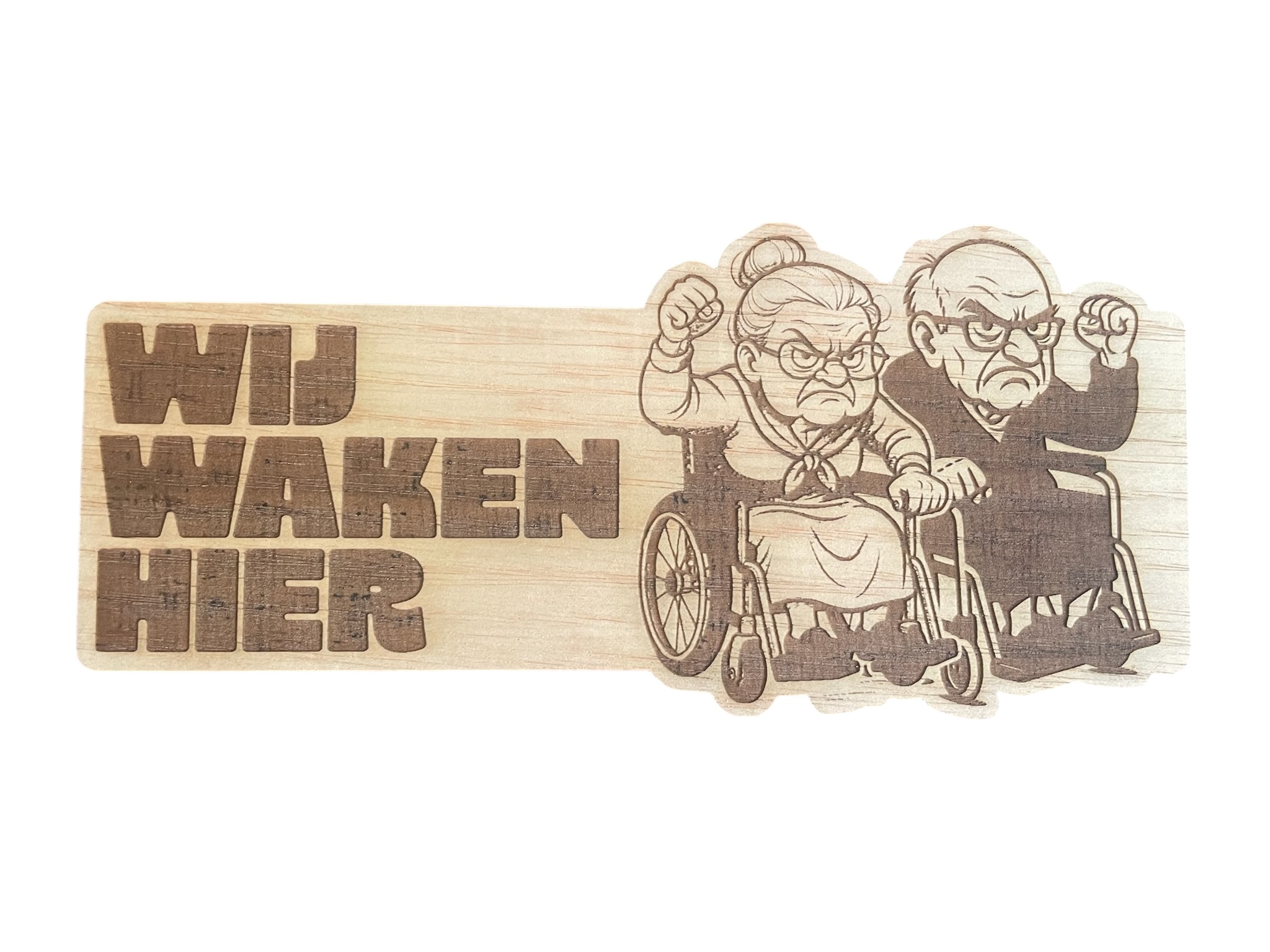 Houten waakbordjes: Hier waak ik..... - Afbeelding 4