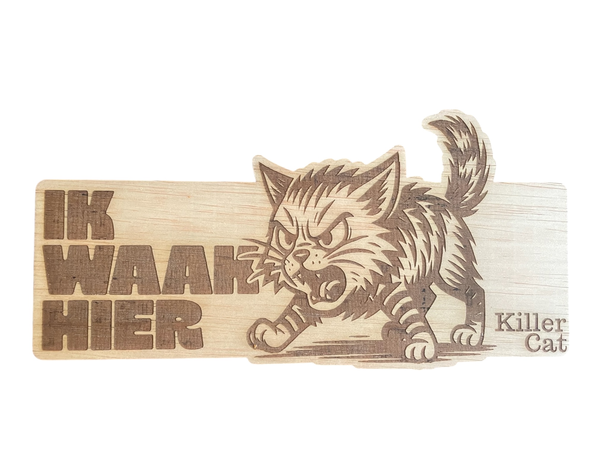Houten waakbordjes: Hier waak ik..... - Afbeelding 6