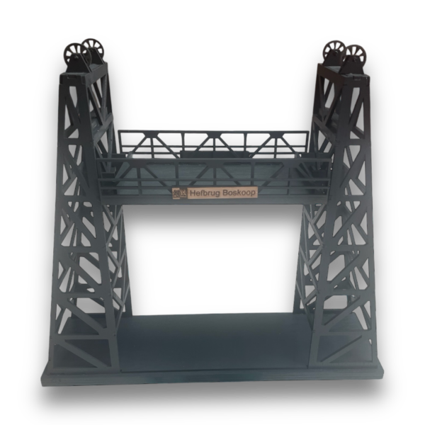 Hefbrug uit hout gesneden (uniek)