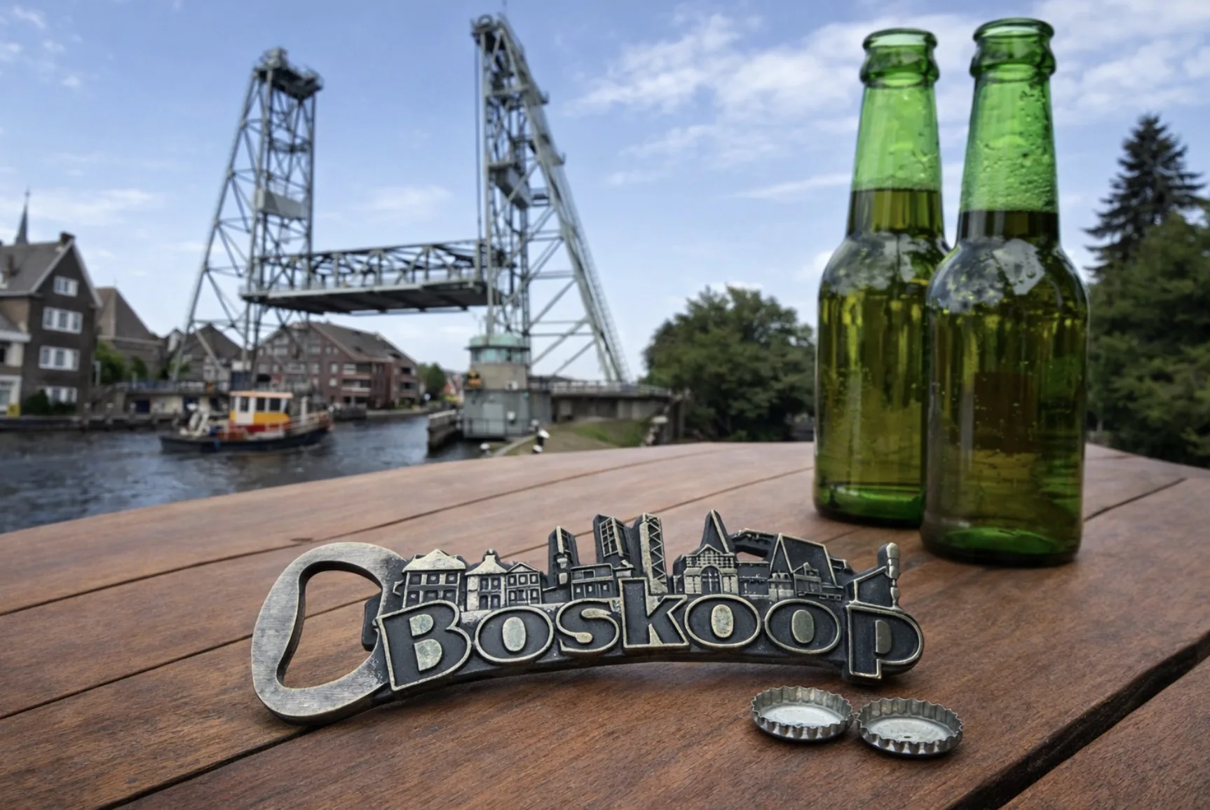 Boskoop skyline flessenopener met magneet - Afbeelding 2